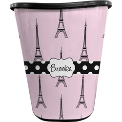 Eiffel Tower Waste Basket - Double Sided (Black) (Personalized)