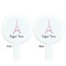 Eiffel Tower White Plastic 7" Stir Stick - Double Sided - Round - Front & Back