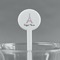 Eiffel Tower White Plastic 7" Stir Stick - Round - Main