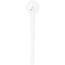 Eiffel Tower White Plastic 7" Stir Stick - Round - Single Stick