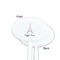 Eiffel Tower White Plastic 7" Stir Stick - Single Sided - Oval - Front & Back