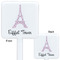 Eiffel Tower White Plastic Stir Stick - Double Sided - Approval