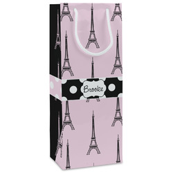 Eiffel Tower Wine Gift Bags - Matte (Personalized)