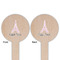 Eiffel Tower Wooden 6" Food Pick - Round - Double Sided - Front & Back