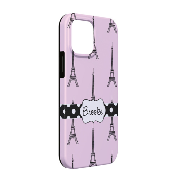 Custom Eiffel Tower iPhone Case - Rubber Lined - iPhone 13 Pro (Personalized)