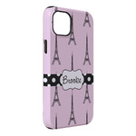 Eiffel Tower iPhone Case - Rubber Lined - iPhone 14 Plus (Personalized)