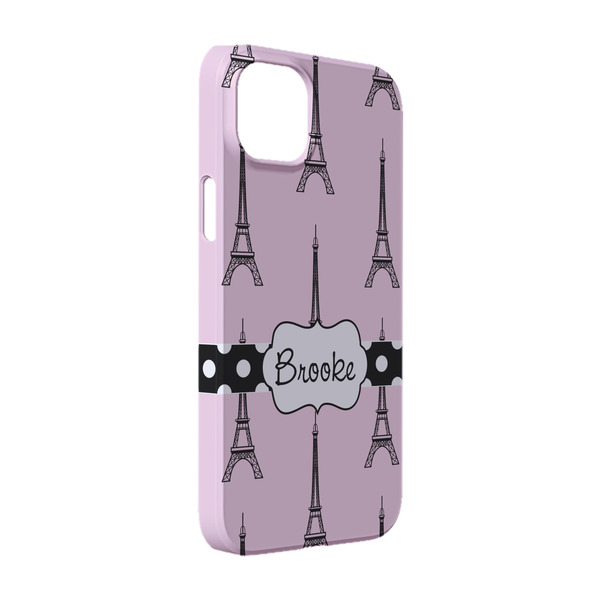 Custom Eiffel Tower iPhone Case - Plastic - iPhone 14 Pro (Personalized)