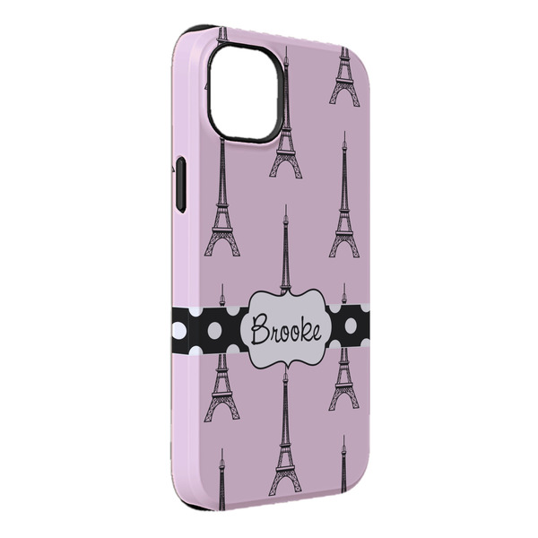 Custom Eiffel Tower iPhone Case - Rubber Lined - iPhone 14 Pro Max (Personalized)