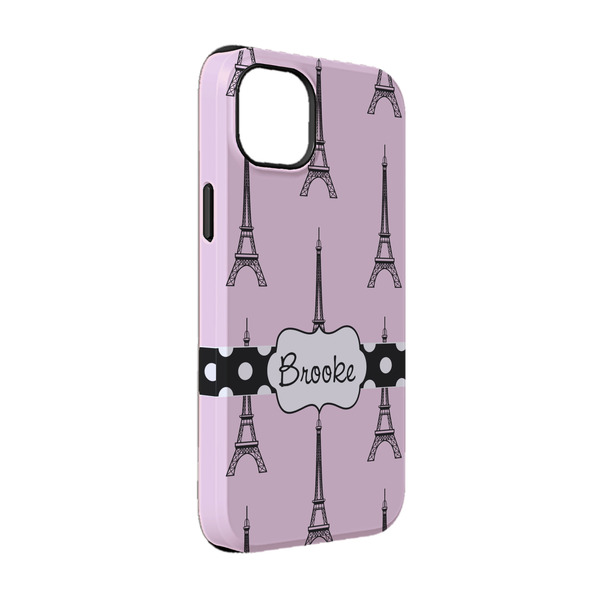 Custom Eiffel Tower iPhone Case - Rubber Lined - iPhone 14 Pro (Personalized)