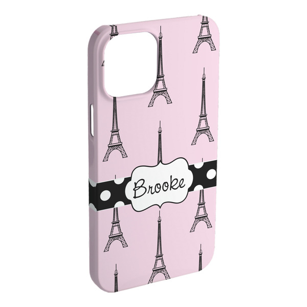 Custom Eiffel Tower iPhone Case - Plastic - iPhone 15 Plus (Personalized)