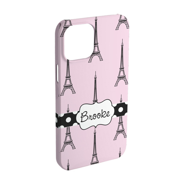 Custom Eiffel Tower iPhone Case - Plastic - iPhone 15 Pro (Personalized)