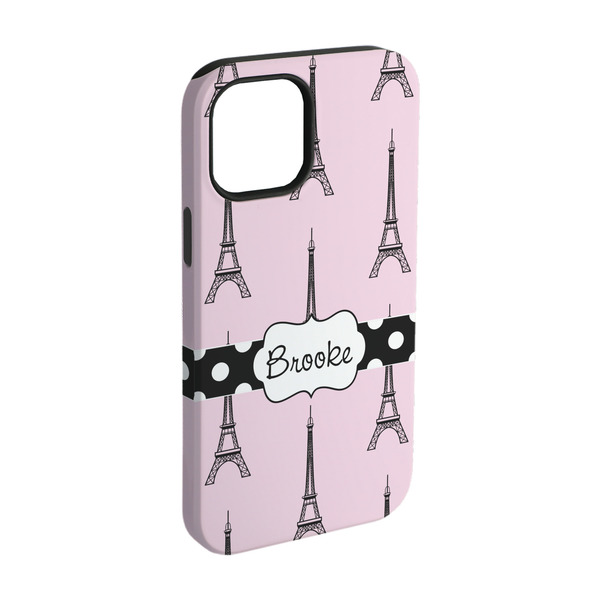 Custom Eiffel Tower iPhone Case - Rubber Lined - iPhone 15 (Personalized)