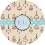 Kissing Birds Multipurpose Round Labels - 3" (Personalized)