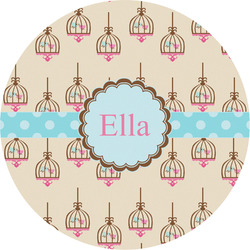 Kissing Birds Multipurpose Round Labels - 5" (Personalized)