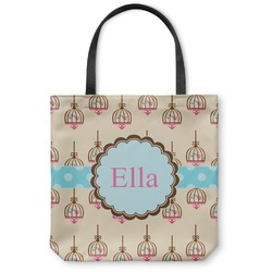 Kissing Birds Canvas Tote Bag - Medium - 16"x16" (Personalized)