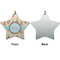 Kissing Birds Ceramic Flat Ornament - Star Front & Back (APPROVAL)