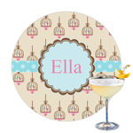 Kissing Birds Printed Drink Topper - 3.25" (Personalized)