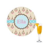 Kissing Birds Printed Drink Topper - 2.15" (Personalized)