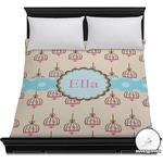 Kissing Birds Duvet Cover - Full / Queen (Personalized)