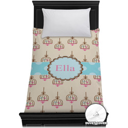 Kissing Birds Duvet Cover - Twin XL (Personalized)