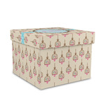 Kissing Birds Gift Box with Lid - Canvas Wrapped - Medium (Personalized)