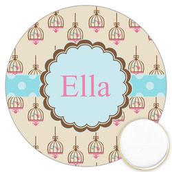 Kissing Birds Printed Cookie Topper - 3.25" (Personalized)
