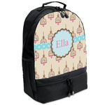 Kissing Birds Backpacks - Black (Personalized)