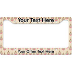 Kissing Birds License Plate Frame - Style B (Personalized)