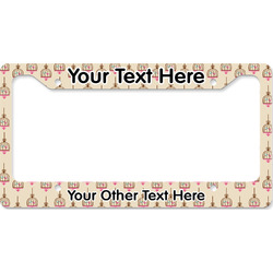 Kissing Birds License Plate Frame - Style B (Personalized)