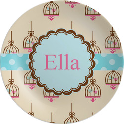 Kissing Birds Melamine Plate (Personalized)