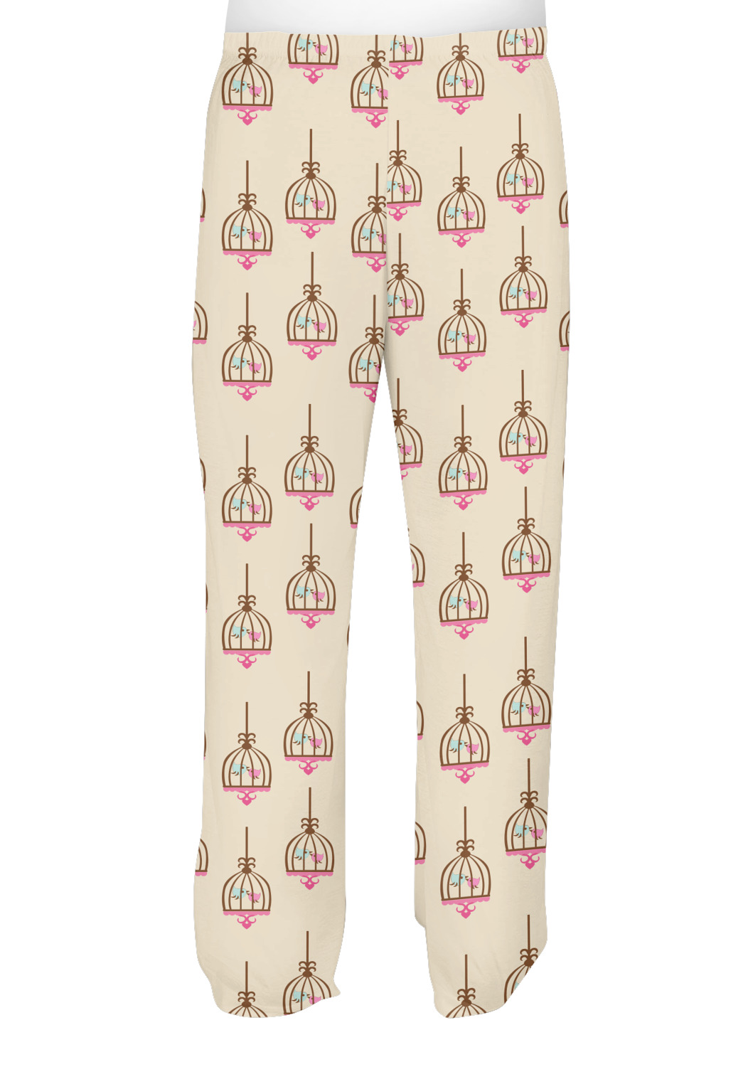 Kissing Birds Mens Pajama Pants - 2XL (Personalized) - YouCustomizeIt