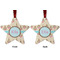 Kissing Birds Metal Star Ornament - Front and Back