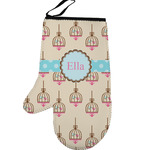 Kissing Birds Left Oven Mitt (Personalized)