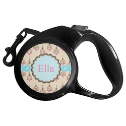 Kissing Birds Retractable Dog Leash - Medium (Personalized)