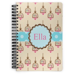 Kissing Birds Spiral Notebook - 7x10 w/ Name or Text