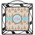 Kissing Birds Square Trivet (Personalized)