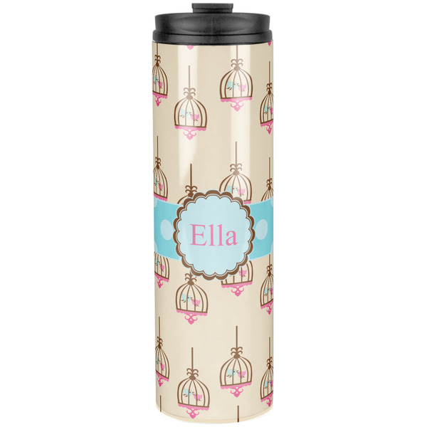 Custom Kissing Birds Stainless Steel Skinny Tumbler - 20 oz (Personalized)