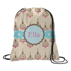 Kissing Birds Drawstring Backpack (Personalized)