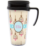 Kissing Birds Acrylic Travel Mug with Handle (Personalized)