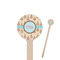 Kissing Birds Wooden 7.5" Stir Stick - Round - Closeup