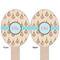 Kissing Birds Wooden Food Pick - Oval - Double Sided - Front & Back