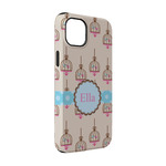 Kissing Birds iPhone Case - Rubber Lined - iPhone 14 (Personalized)