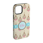 Kissing Birds iPhone Case - Rubber Lined - iPhone 15 (Personalized)