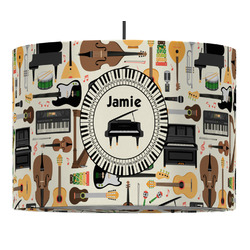 Musical Instruments 16" Drum Pendant Lamp - Fabric (Personalized)