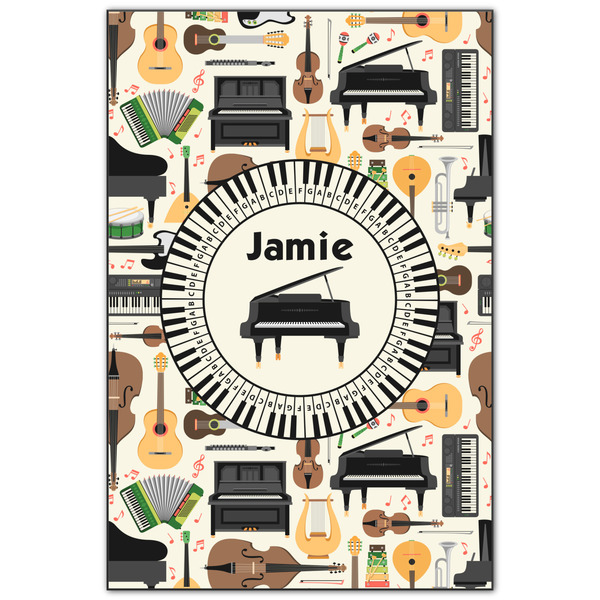 Custom Musical Instruments Wood Print - 20x30 (Personalized)