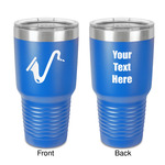 Musical Instruments 30 oz Stainless Steel Tumbler - Royal Blue - Double-Sided (Personalized)