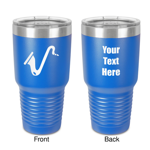 Custom Musical Instruments 30 oz Stainless Steel Tumbler - Royal Blue - Double-Sided (Personalized)