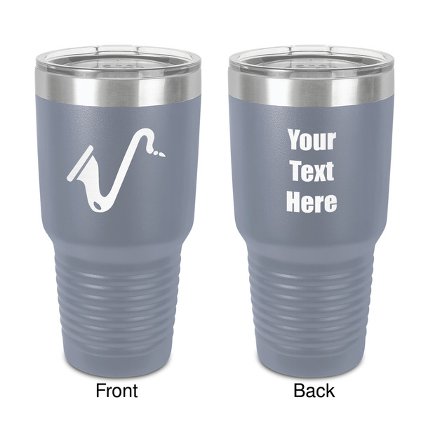 Custom Musical Instruments 30 oz Stainless Steel Tumbler - Grey - Double-Sided (Personalized)