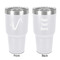 Musical Instruments 30 oz Stainless Steel Ringneck Tumbler - White - Double Sided - Front & Back