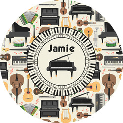 Musical Instruments Multipurpose Round Labels - 5" (Personalized)